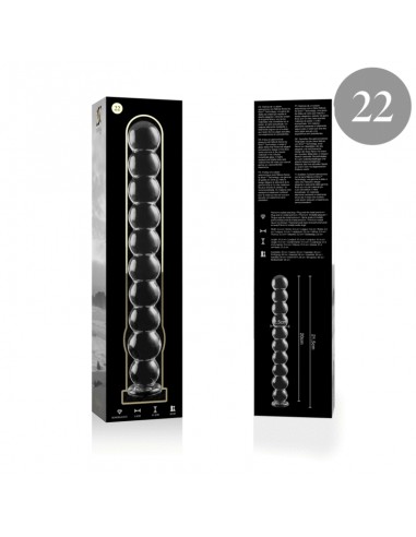 NEBULA SERIES BY IBIZA MODELO 22 DILDO CRISTAL BOROSILICATO 215 X 25 CM TRANSPARENTE