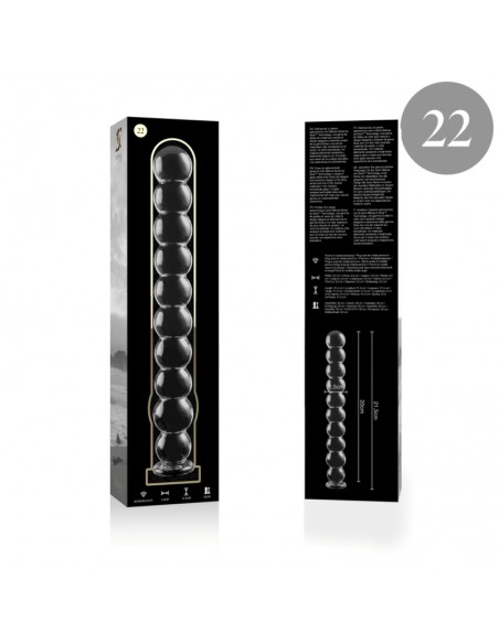 NEBULA SERIES BY IBIZA MODELO 22 DILDO CRISTAL BOROSILICATO 215 X 25 CM TRANSPARENTE