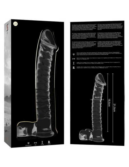 NEBULA SERIES BY IBIZA MODELO 23 DILDO CRISTAL BOROSILICATO 215 X 4 CM TRANSPARENTE