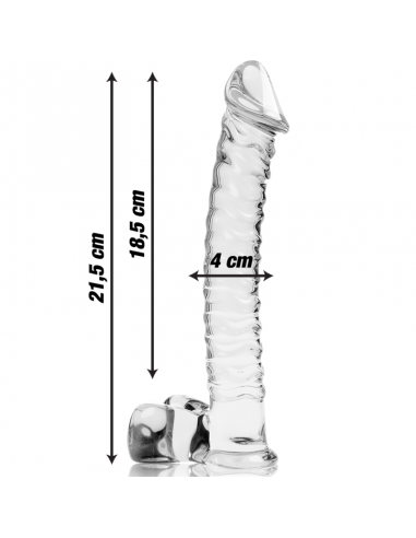 NEBULA SERIES BY IBIZA MODELO 23 DILDO CRISTAL BOROSILICATO 215 X 4 CM TRANSPARENTE
