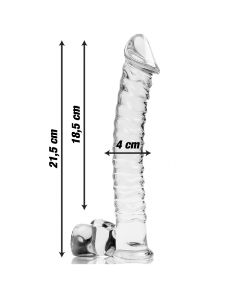 NEBULA SERIES BY IBIZA MODELO 23 DILDO CRISTAL BOROSILICATO 215 X 4 CM TRANSPARENTE