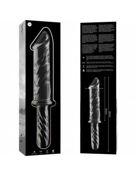 NEBULA SERIES BY IBIZA MODELO 24 DILDO CRISTAL BOROSILICATO 285 X 5 CM TRANSPARENTE