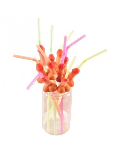 DIABLO PICANTE BOLSA 10 PAJITAS PENE NATURAL