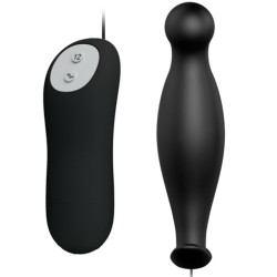 PRETTY LOVE PLUG ANAL SILICONA 12 MODOS VIBRACION NEGRO 2