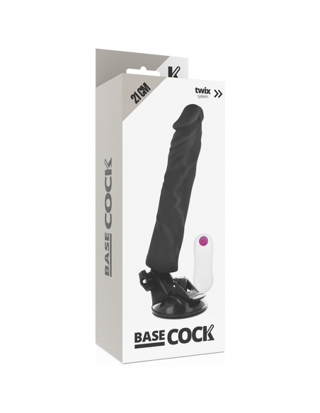 BASECOCK VIBRADOR REALISTICO CONTROL REMOTO NEGRO 21 CM BASECOCK VIBRADOR REALISTICO CONTROL REMOTO NEGRO 21 CM