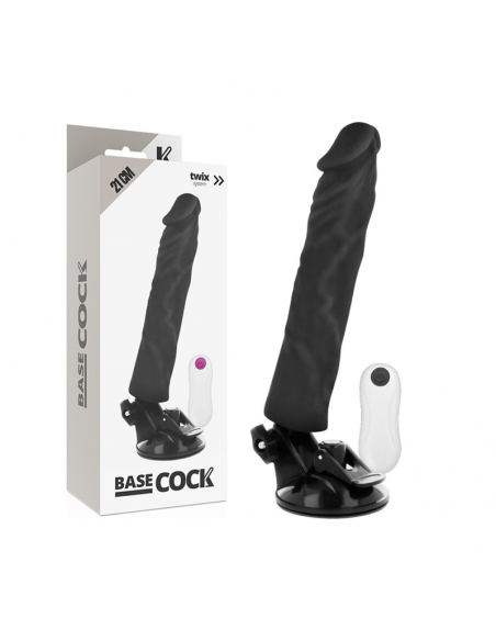BASECOCK VIBRADOR REALISTICO CONTROL REMOTO NEGRO 21 CM BASECOCK VIBRADOR REALISTICO CONTROL REMOTO NEGRO 21 CM