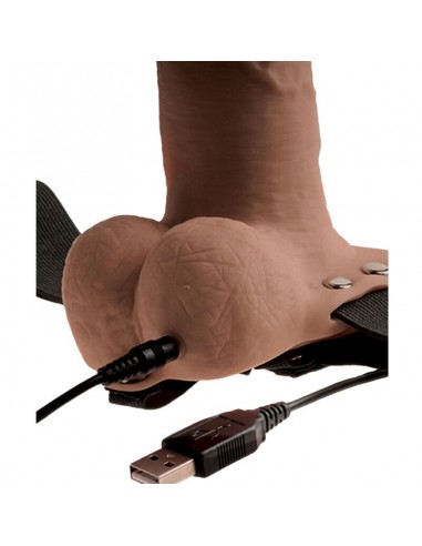FETISH FANTASY SERIES ARNES AJUSTABLE PENE REALISTICO CON TESTICULOS RECARGABLE Y VIBRADOR 15 CM
