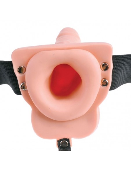 FETISH FANTASY SERIES ARNES AJUSTABLE CONTROL REMOTO PENE REALISTICO CON TESTICULOS RECARGABLE Y VIBRADOR 15 CM