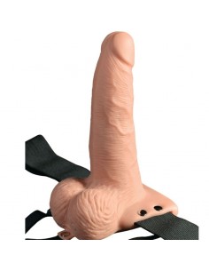 FETISH FANTASY SERIES ARNES AJUSTABLE CONTROL REMOTO PENE REALISTICO CON TESTICULOS RECARGABLE Y VIBRADOR 15 CM