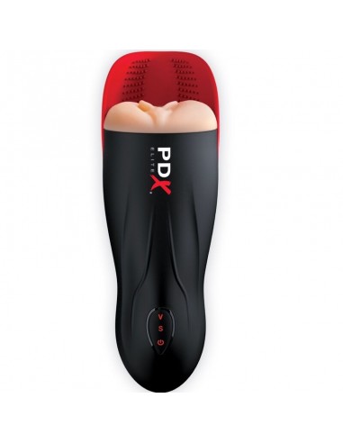 PDX ELITE MASTURBADOR STROKER FUCK O MATIC VAGINA DOBLE VIBRACION PENE TESTICULOS