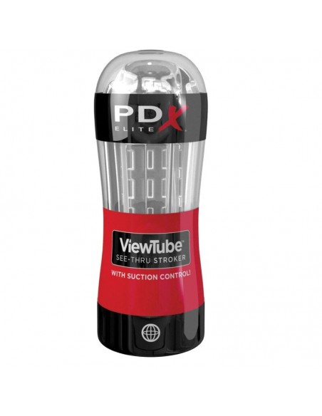 PDX ELITE MASTURBADOR STROKER VIEWTUBE CONTROL SUCCION TRANSPARENTE