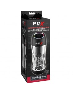 PDX ELITE MASTURBADOR STROKER VIEWTUBE PRO VIBRADOR TRANSPARENTE 2