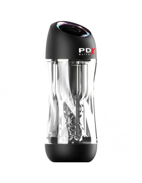 PDX ELITE MASTURBADOR STROKER VIEWTUBE PRO VIBRADOR TRANSPARENTE