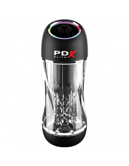 PDX ELITE MASTURBADOR STROKER VIEWTUBE PRO VIBRADOR TRANSPARENTE