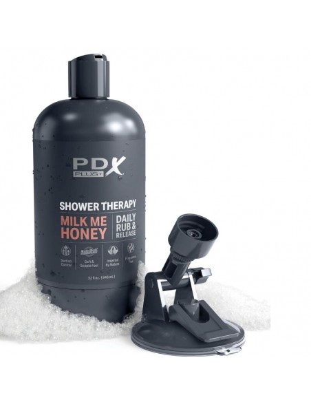PDX PLUS MASTURBADOR STROKER DISENO DISCRETO DE BOTE CHAMPU MILK ME HONEY CARAMELO