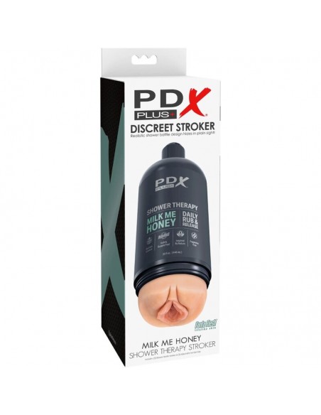PDX PLUS MASTURBADOR STROKER DISENO DISCRETO DE BOTE CHAMPU MILK ME HONEY