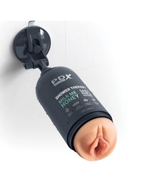 PDX PLUS MASTURBADOR STROKER DISENO DISCRETO DE BOTE CHAMPU MILK ME HONEY