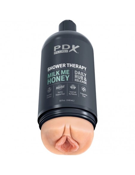 PDX PLUS MASTURBADOR STROKER DISENO DISCRETO DE BOTE CHAMPU MILK ME HONEY