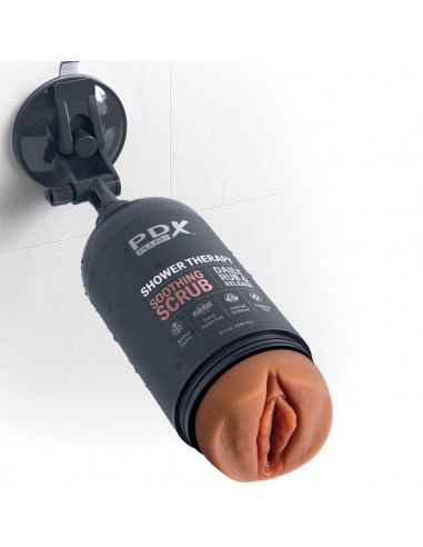 PDX PLUS MASTURBADOR STROKER DISENO DISCRETO DE BOTE CHAMPU SOOTHING SCRUB CARAMELO