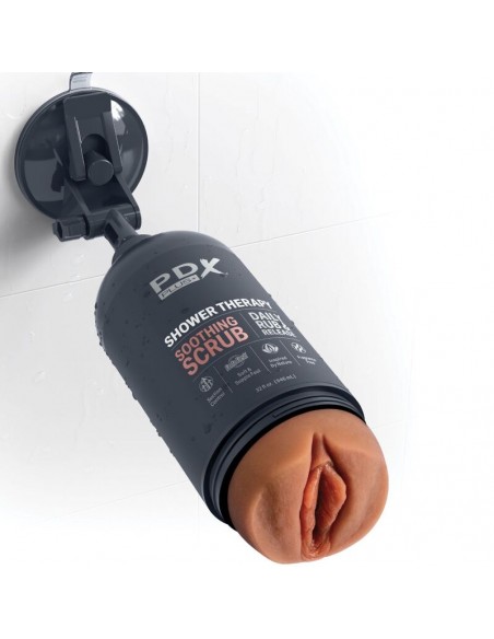 PDX PLUS MASTURBADOR STROKER DISENO DISCRETO DE BOTE CHAMPU SOOTHING SCRUB CARAMELO