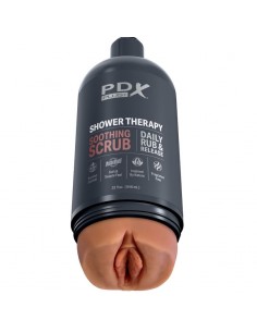 PDX PLUS MASTURBADOR STROKER DISENO DISCRETO DE BOTE CHAMPU SOOTHING SCRUB CARAMELO