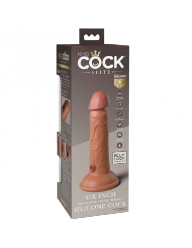 KING COCK ELITE DILDO REALISTICO VIBRADOR SILICONA 152 CM CARAMELO