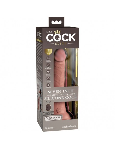 KING COCK ELITE DILDO REALISTICO VIBRADOR SILICONA CONTROL REMOTO 178 CM