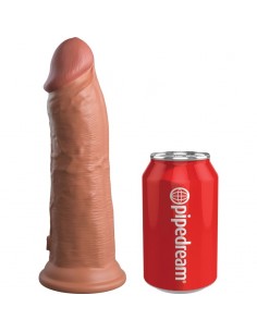 KING COCK ELITE DILDO REALISTICO VIBRADOR SILICONA 203 CM CARAMELO