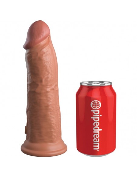 KING COCK ELITE DILDO REALISTICO VIBRADOR SILICONA 203 CM CARAMELO