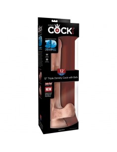 KING COCK PENE REALISTICO 3D CON TESTICULOS 248 CM NATURAL 2