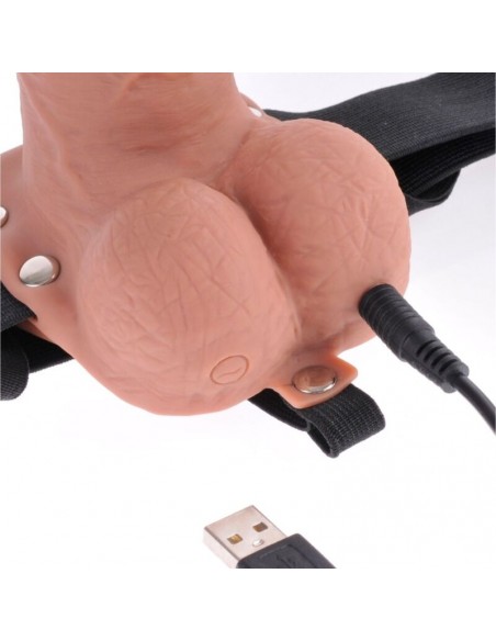 FETISH FANTASY SERIES ARNES AJUSTABLE PENE REALISTICO CON TESTICULOS RECARGABLE Y VIBRADOR 178 CM