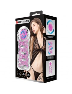 PRETTY LOVE MASTURBADOR MASCULINO FANTASY ESPIRAL INTERNA Y BOLAS TRANSPARENTE 2