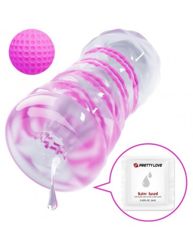 PRETTY LOVE MASTURBADOR MASCULINO FANTASY ESPIRAL INTERNA Y BOLAS TRANSPARENTE