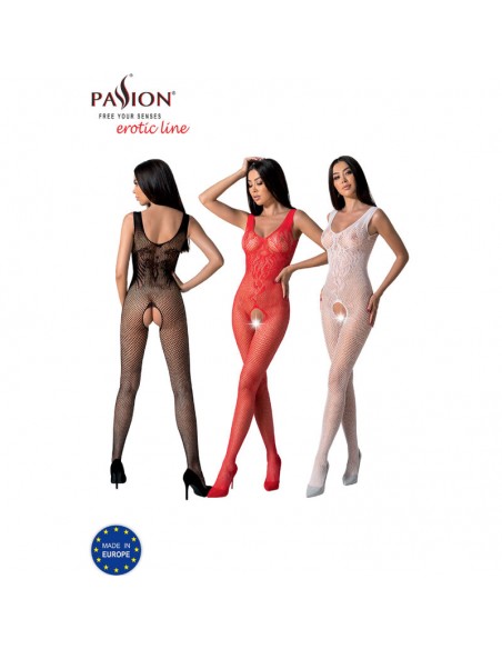 PASSION BS098 BODYSTOCKING ROJO TALLA UNICA