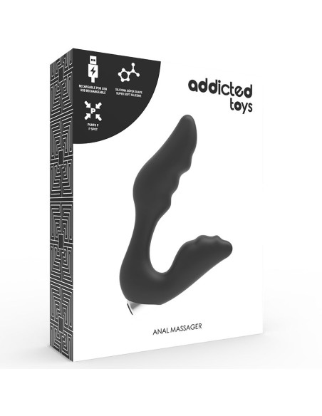 ADDICTED TOYS VIBRADOR PROSTaTICO RECARGABLE NEGRO