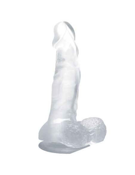 BAILE DILDO REALISTICO CON VENTOSA Y TESTICULOS 167 CM TRANSPARENTE