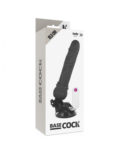 BASECOCK VIBRADOR REALISTICO CONTROL REMOTO NEGRO 195 CM BASECOCK VIBRADOR REALISTICO CONTROL REMOTO NEGRO 195 CM