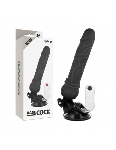 BASECOCK VIBRADOR REALISTICO CONTROL REMOTO NEGRO 195 CM