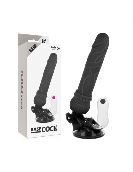 BASECOCK VIBRADOR REALISTICO CONTROL REMOTO NEGRO 195 CM