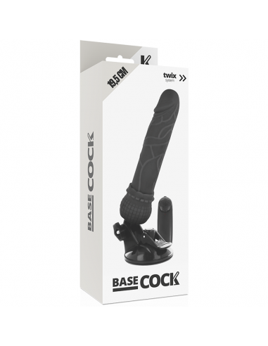 BASECOCK VIBRADOR REALISTICO CONTROL REMOTO NEGRO 195 CM