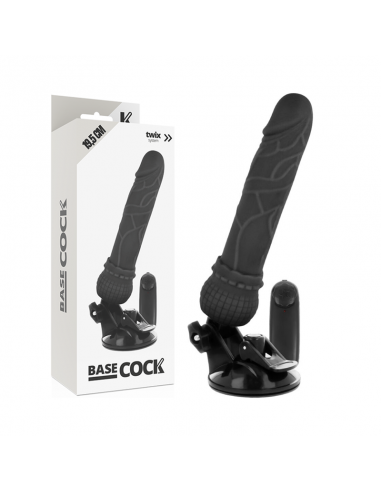 BASECOCK VIBRADOR REALISTICO CONTROL REMOTO NEGRO 195 CM