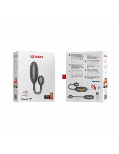 ONINDER DENVER HUEVO VIBRADOR NEGRO 7 X 27 CM APP GRATUITA