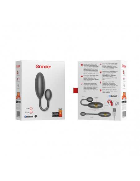 ONINDER DENVER HUEVO VIBRADOR NEGRO 7 X 27 CM APP GRATUITA