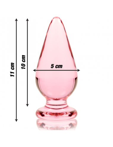 NEBULA SERIES BY IBIZA MODELO 4 PLUG CRISTAL BOROSILICATO 11 X 5 CM ROSA
