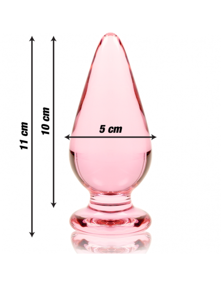 NEBULA SERIES BY IBIZA MODELO 4 PLUG CRISTAL BOROSILICATO 11 X 5 CM ROSA
