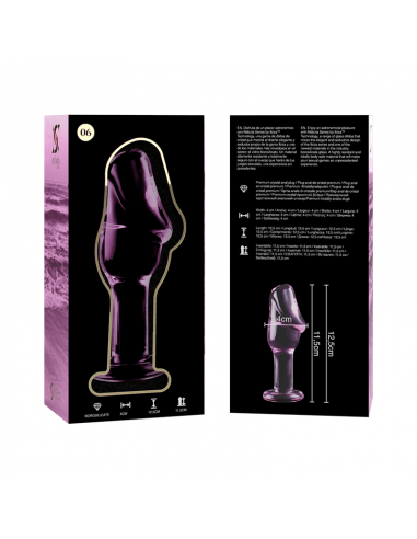 NEBULA SERIES BY IBIZA MODELO 6 PLUG CRISTAL BOROSILICATO 125 X 4 CM ROSA