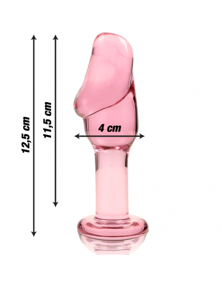 NEBULA SERIES BY IBIZA MODELO 6 PLUG CRISTAL BOROSILICATO 125 X 4 CM ROSA