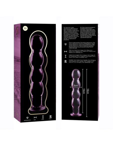NEBULA SERIES BY IBIZA MODELO 10 DILDO CRISTAL BOROSILICATO 165 X 35 CM ROSA