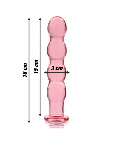 NEBULA SERIES BY IBIZA MODELO 10 DILDO CRISTAL BOROSILICATO 165 X 35 CM ROSA
