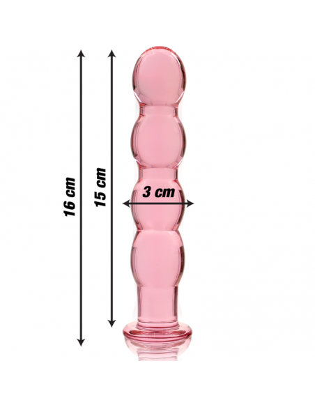 NEBULA SERIES BY IBIZA MODELO 10 DILDO CRISTAL BOROSILICATO 165 X 35 CM ROSA